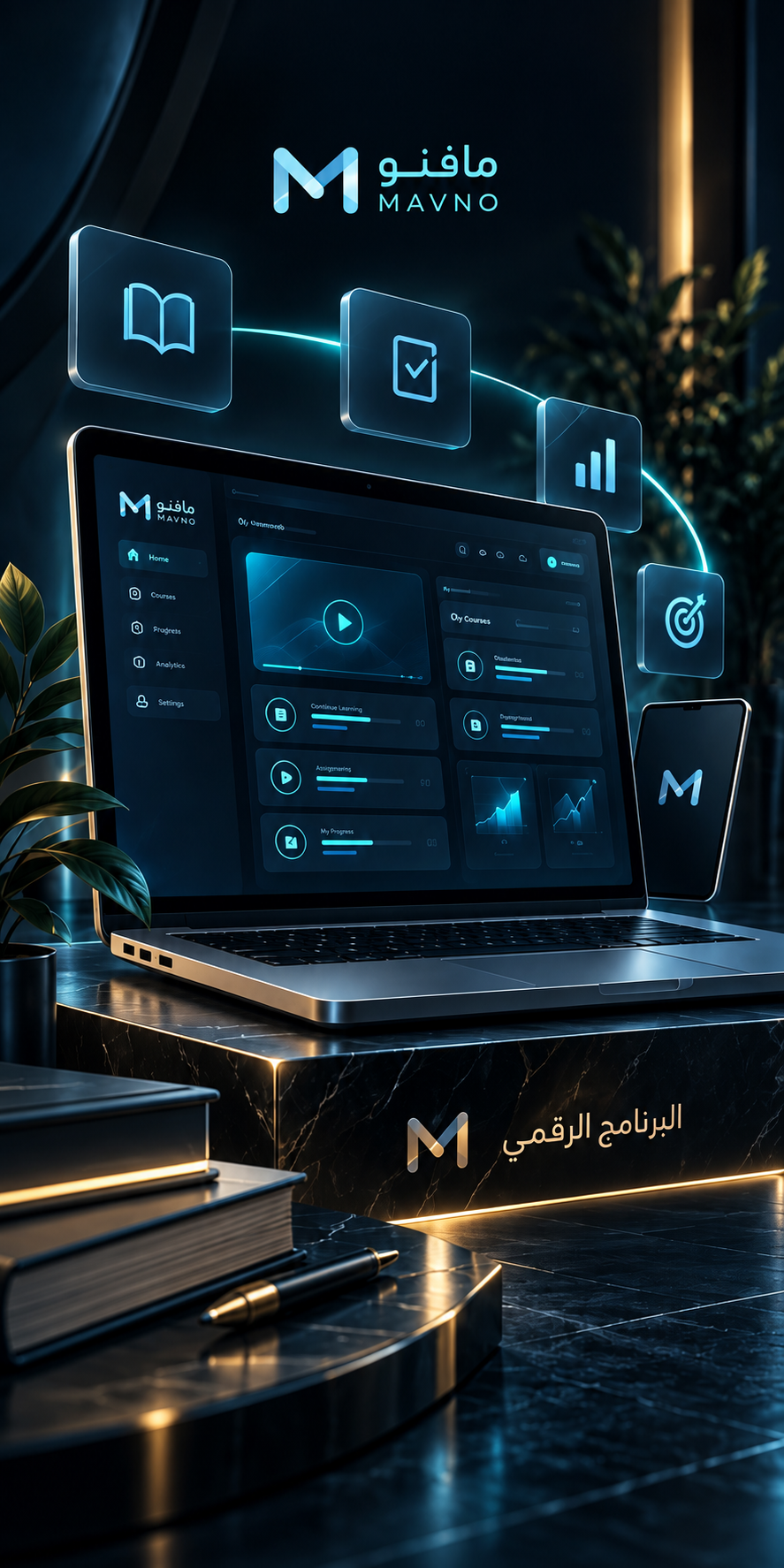 تصور بصري لمنتج مافنو الرقمي للقدرات الكمي